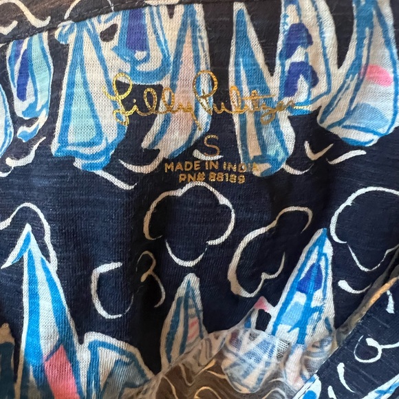 Woman’s NWOT Lilly Pulitzer Dev Sails And Stripes Top - Picture 5 of 5